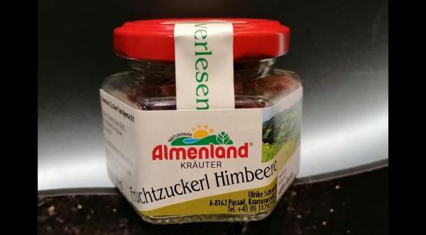 Almenland Zuckerl Glas Himbeere 60g